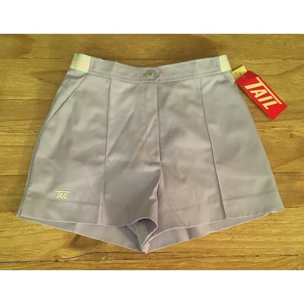 Vintage TAIL Womens Tennis Shorts 70s 80s Pastel Purple Violet Size 9/10 NEW